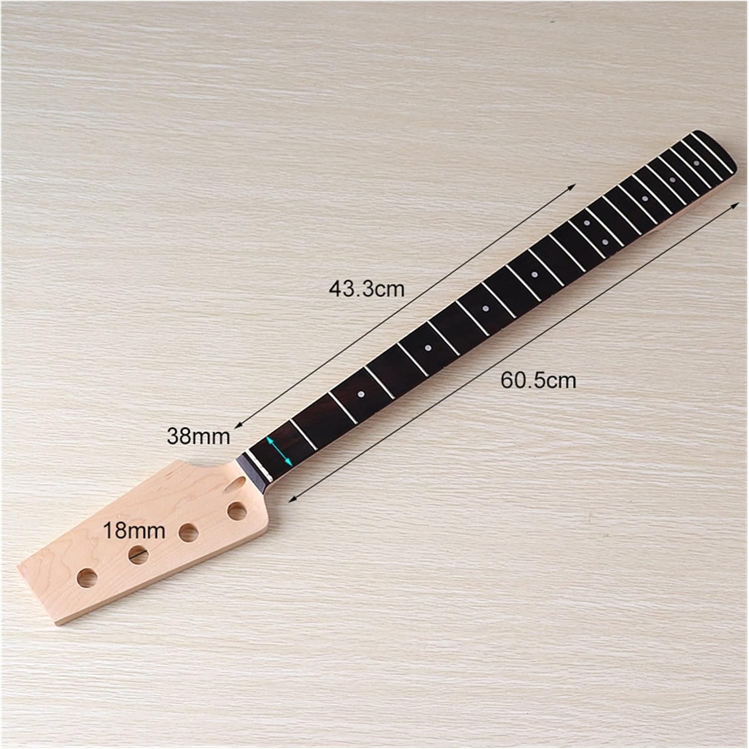 TSTS Electric Guitar Neck 4 String Guitar Neck Maple 20 Frets with Middle Line Left & Right Hand Guitar ​Neck Replacement (Color : Left Hand)