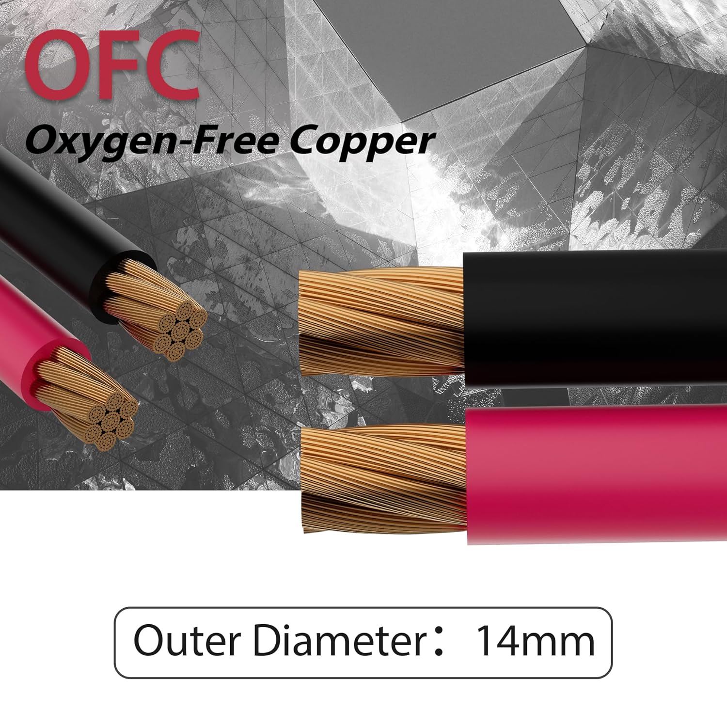 Big 3 Complete Upgrade Electrical Wiring Kit, True Spec 1/0 Gauge OFC Pure Copper Battery Cable, Primary Automotive Wire, Car Amplifier Power & Ground Cable Kit, Car Audio Speaker Systems, UL Listed