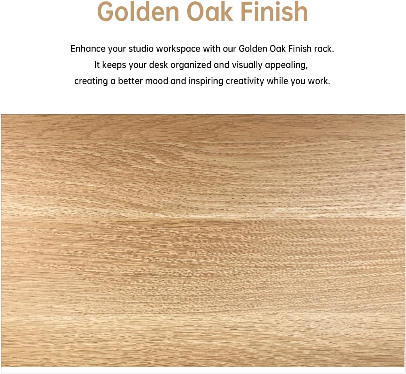 4U Wooden Desktop Studio Rack, Standard Rack for Equipment in Golden Oak Finish,The Perfect Solution for Keeping Your Studio Tidy and Organized