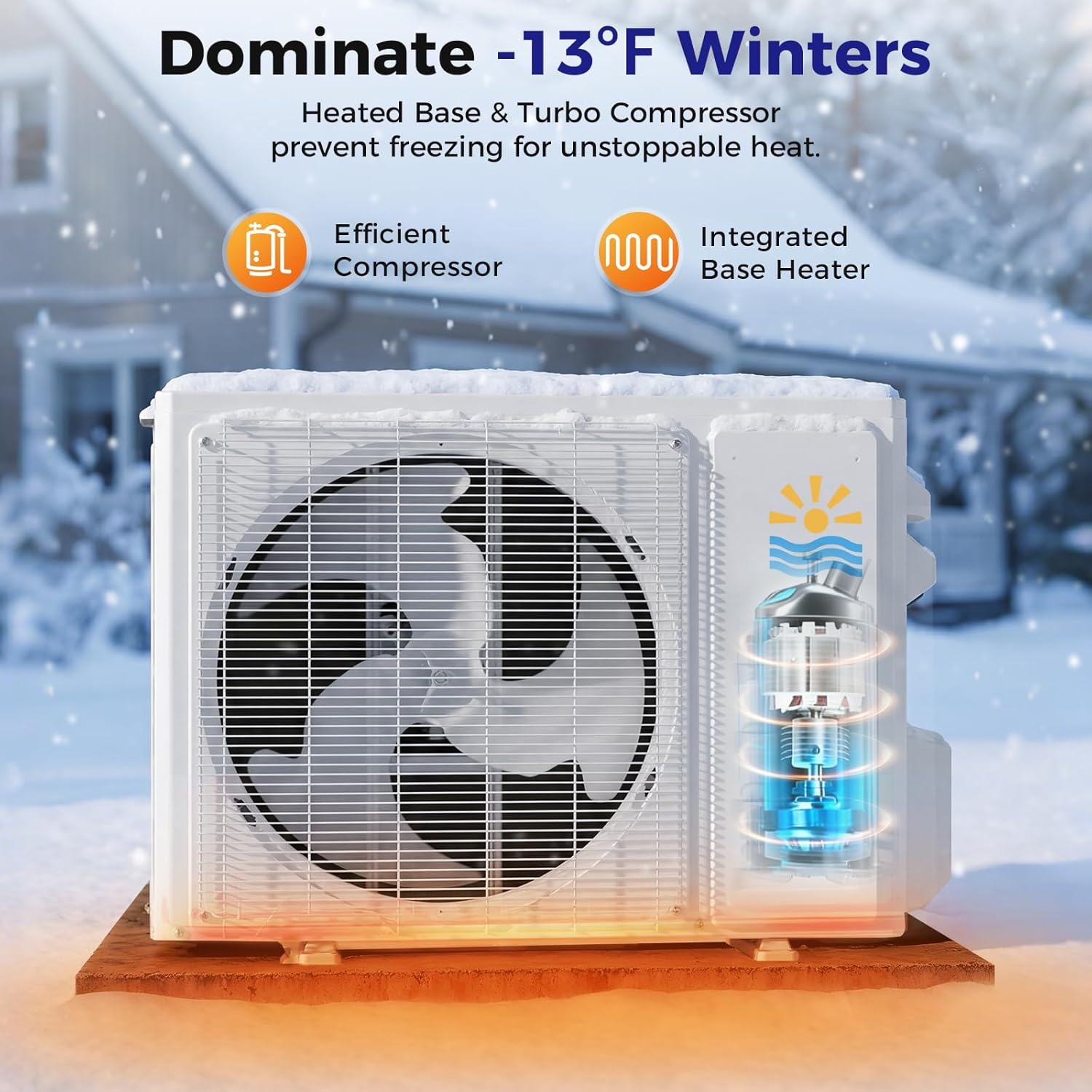 Mini Split Air Conditioner - 18000 BTU Ductless Mini Split Ac/Heating System, 230V 21 SEER2 Wifi Enabled Inverter, 1250Sq.Ft, Split AC Unit with Precharged Heat Pump, R454B with Installation Kit