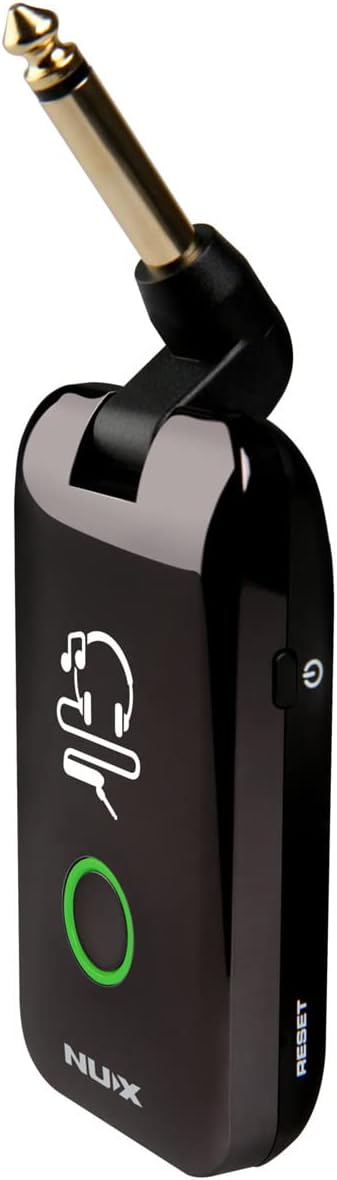 NUX Mighty Plug MP-2 Guitar and Bass Modeling Headphone Amplug with Bluetooth, 13 Amp Models, 20 IRs, 19 Effects, 6.35mm Phone Plug, Pocket Amplifier Built-in Rechargeable LiPo Battery 3.7V/1000mAh