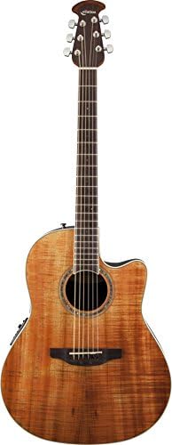 Ovation CS24P-FKOA Acoustic-Electric Guitar Bundle, Figured Koa