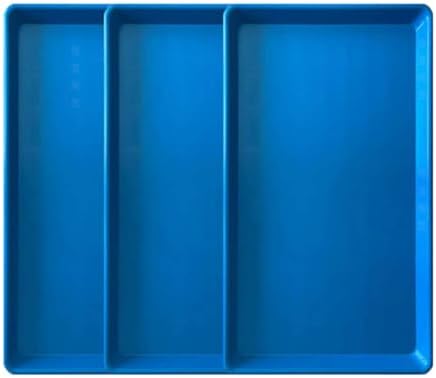 3 Large Plastic Trays Oil Drip Pan for Under Car Non-Slip Bottom Plastic Pan Refrigerator Tray Washing Machine Drip Pan(Blue,43x32x2.7cm/16x12x1in)