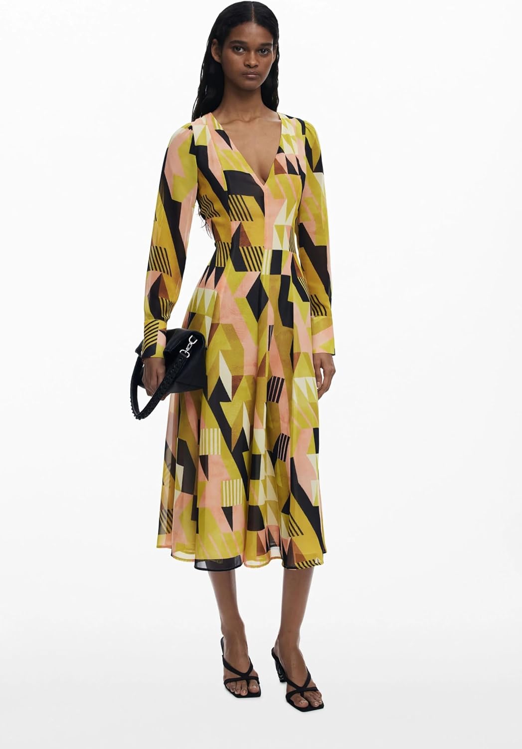 Desigual Women's Woman Woven Dress Long Sleeve