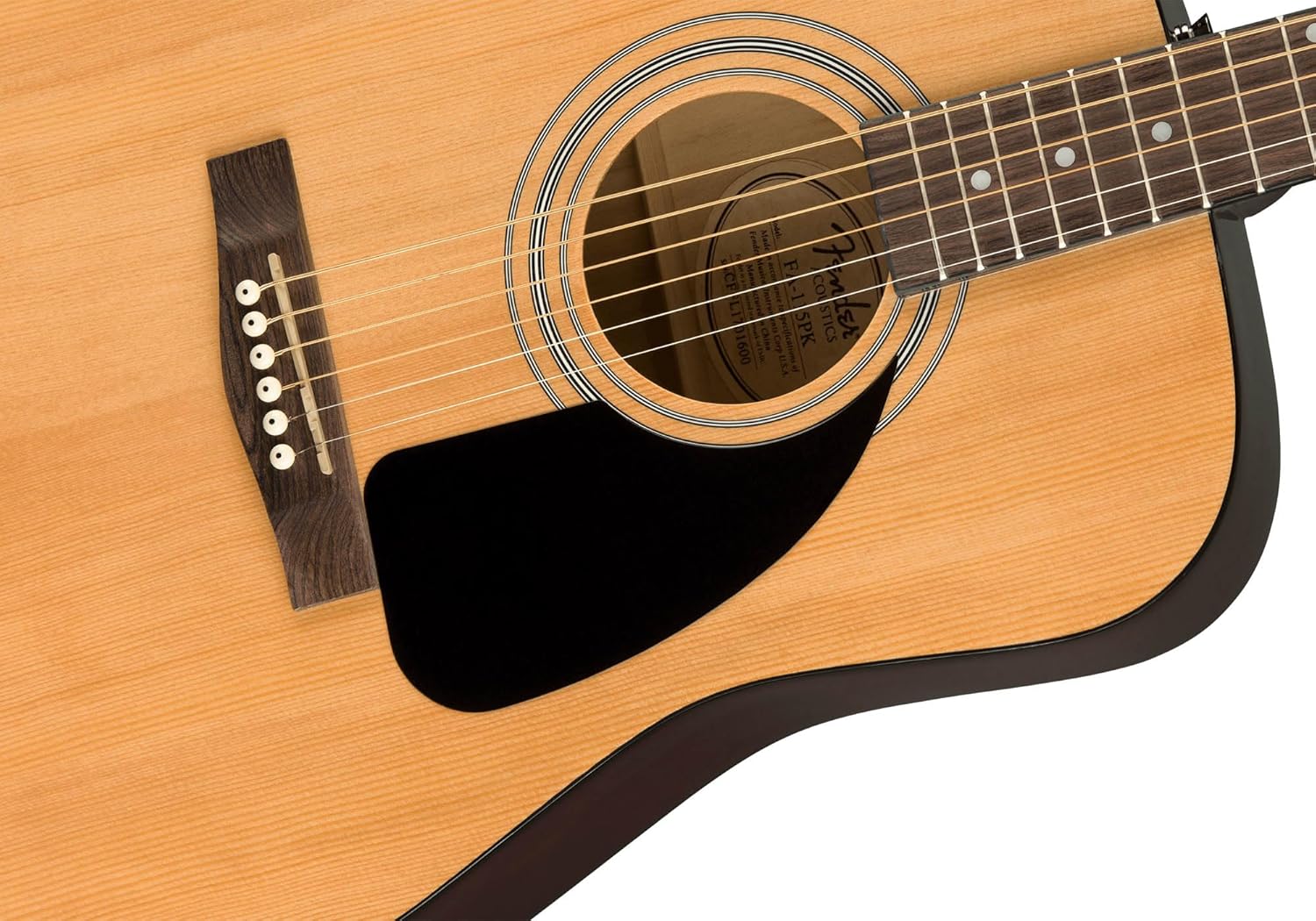 Fender FA-115 Dreadnought Acoustic Guitar - Natural Bundle with Gig Bag, Tuner, Strap, Strings, Picks, Fender Play Online Lessons, and Austin Bazaar Instructional DVD