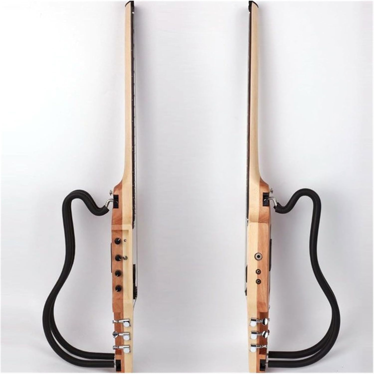 VENEKA Headless Electric Guitar Left and Right Hand Folding Mute Guitar Beginners Entry Portable Travel Headless Electric Guitar (Color : 01)