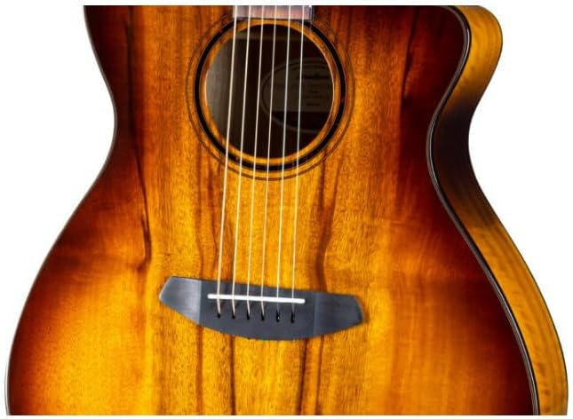 Breedlove Pursuit Exotic S Concerto 6-String Myrtlewood Made Acoustic Guitar CE with Slim Neck Profile and Pinless Bridge (Right-Handed, Tiger's Eye)