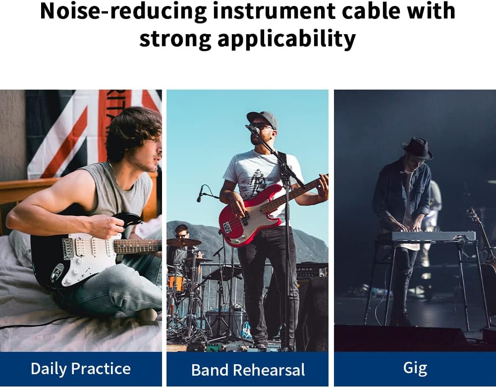 JOYO Cabinet Modeling & Amp Simulator Effect Pedal R-08 Bundle with Guitar Cable Instrument Cable 15 Feet CM-04