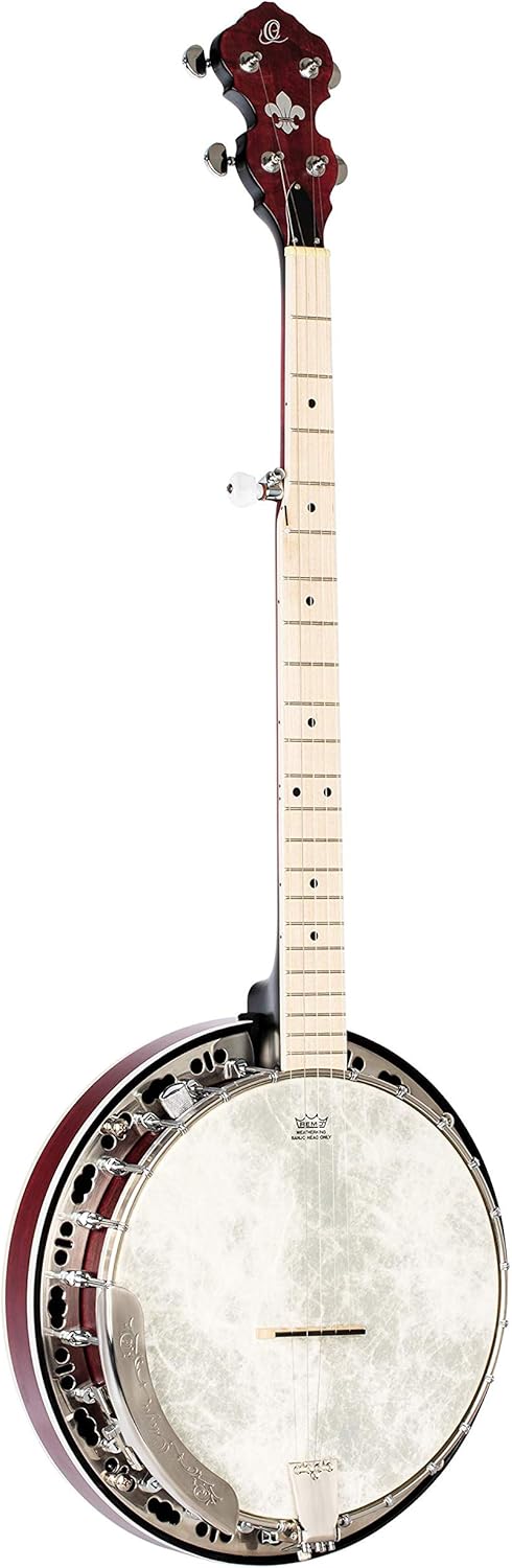 Ortega Guitars Facon Falcon Series 5-String Quilted Maple Resonator Acoustic-Electric Banjo w/Bag, Right (OBJE400TFR)