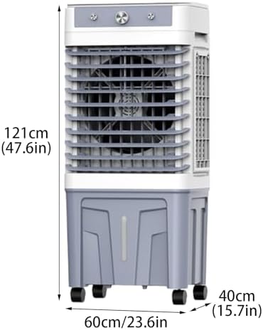 Evaporative Air Cooler, Fast Cooling Fan with Water Tank and Timer, 3 Speeds Portable Air Conditioners for Room Office Factory(60 * 40 * 121cm)
