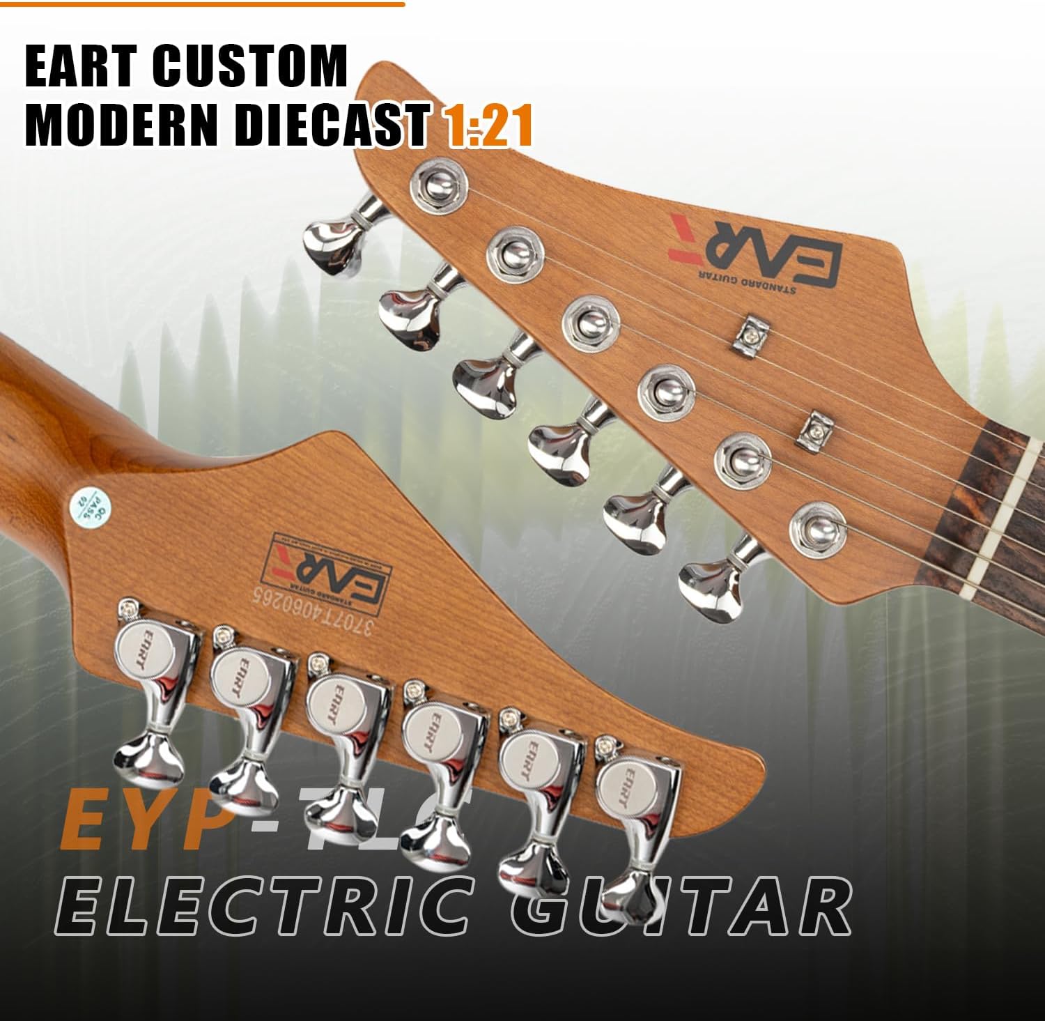 EART EYP-TLC Solid Body Electric Guitar,NK-T Standard Body, Right Handed, Standard Artones-YPT-Classic Pickups, Roasted Canada Maple Fingerboard