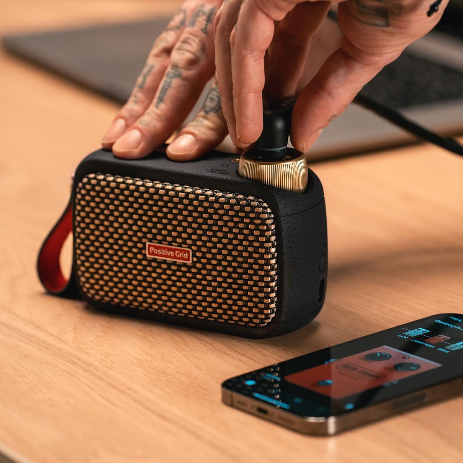 Positive Grid Spark GO + Spark Link Bundle – 5W Ultra-Portable Smart Guitar Amp & Bluetooth Speaker with Smart App for Electric Guitar, Acoustic or Bass