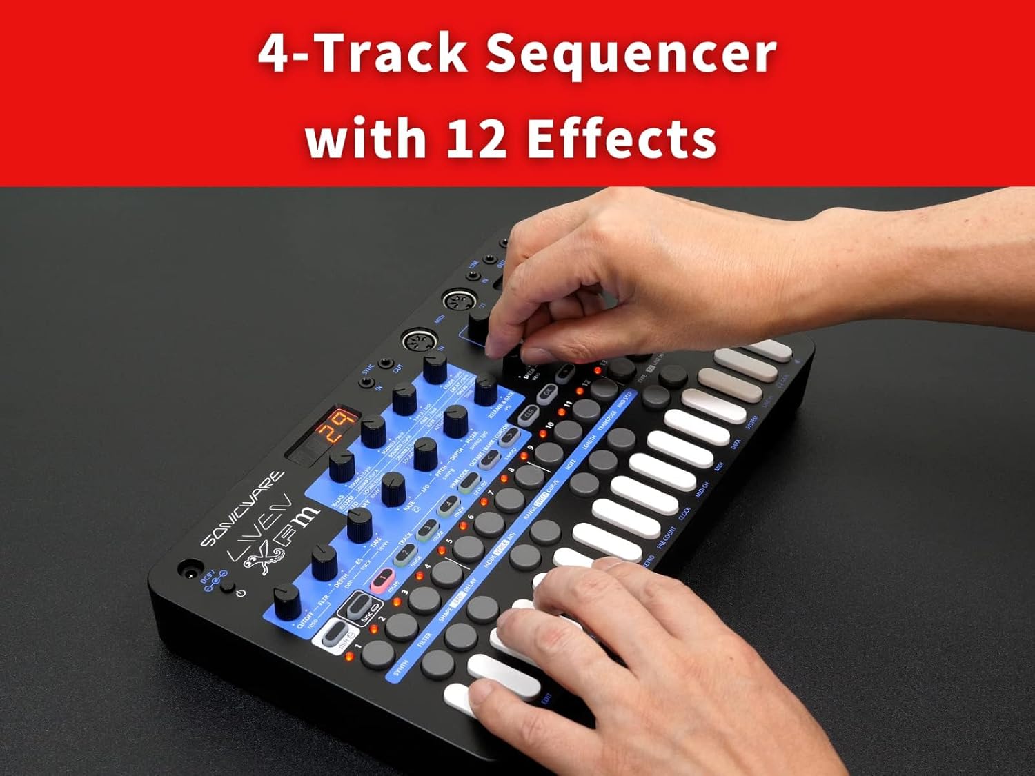 Sonicware Liven XFM [FM Synthesizer Groove Box] 3 new FM engines with 4-track sequencer