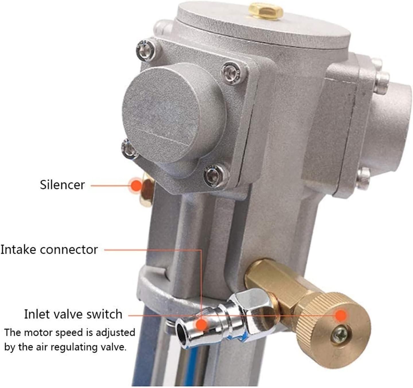 Efficient and Environmentally Friendly Stainless Steel Pneumatic Bracket Mixer - for 5 Gal/20L Gallon Tanks - Perfect Paint Stirring Machine