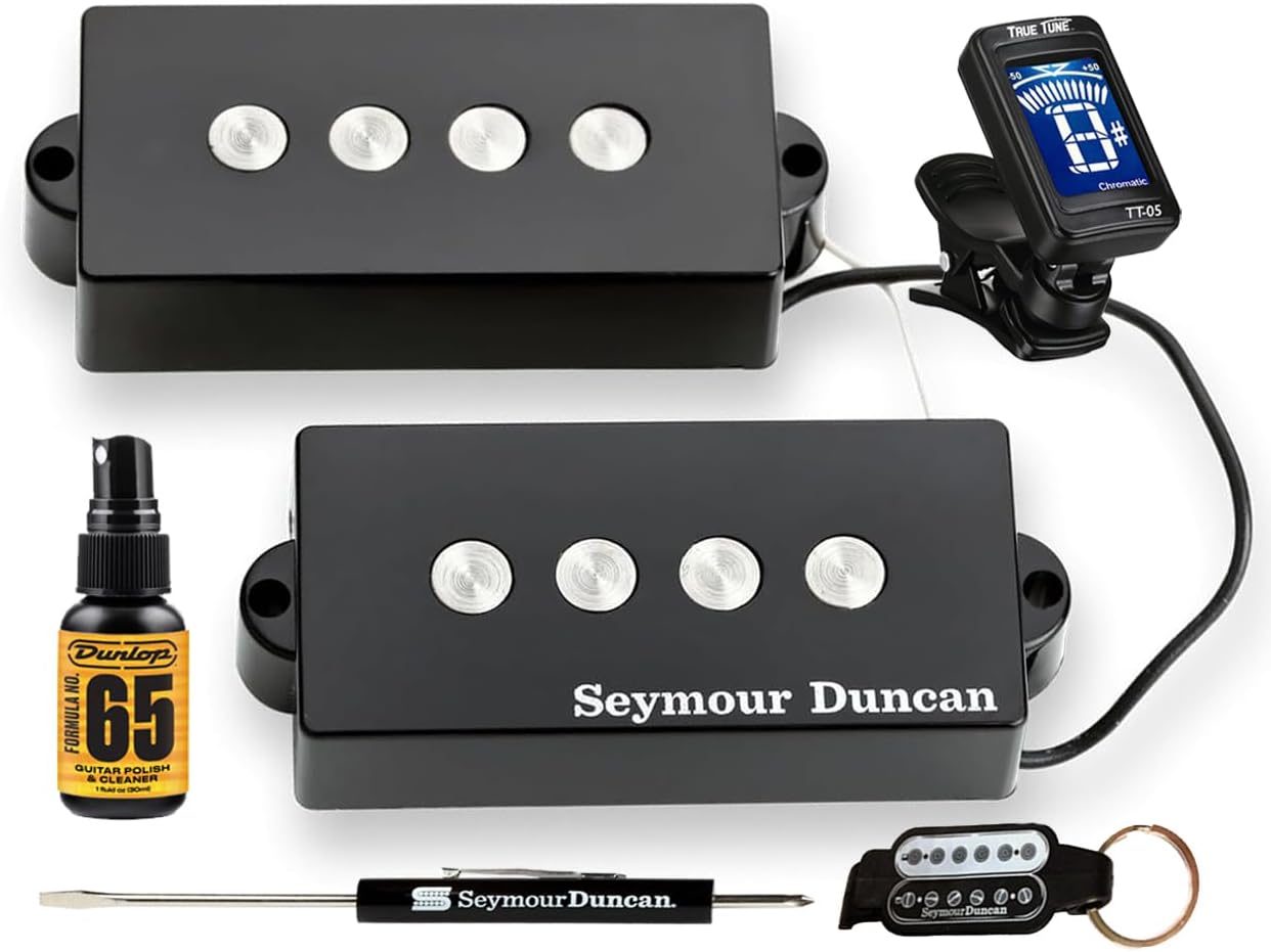 Seymour Duncan SPB-3 P-Bass Guitar Pickup Set with True Tune Tuner, Keychain 11402-06