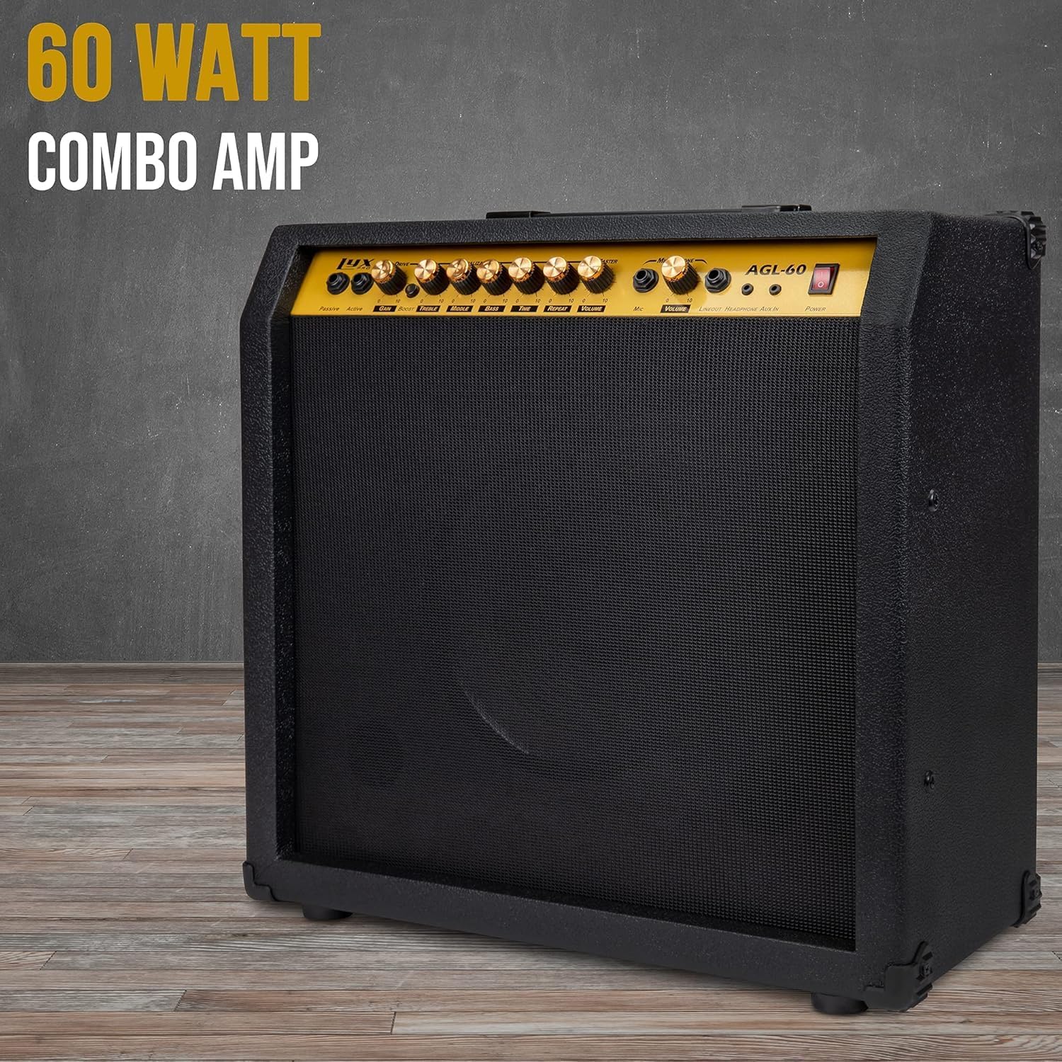 LyxPro 39” SB Series Electric Guitar, LP Style for Beginner, Intermediate & Pro Players Solid Body Guitar, Bonus 2Pack of Picks - 60 Watt Electric Guitar Amplifier Combo Solid State Studio & Stage Amp