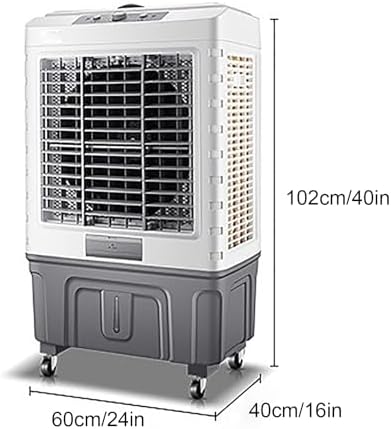 Swamp Cooler Air Conditioner, 3-In-1 Portable Evaporative Air Cooler with 13Gal Water Tank, 3 Speeds, 120°Oscillation, 6 Ice Packs, Windowless Ac for Home and Commercial, 42in
