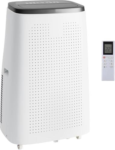 14,000 BTU Portable Air Conditioner 3-in-1 Cooling Dehumidifier & Fan for Rooms Up to 700 Sq. Ft Ultra-Quiet Operation with Sleep Mode 24 Hour Timer & Remote Control Energy Efficient for Bedroom Offic
