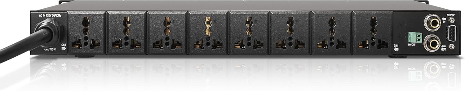 Sound Town Rack-Mountable AC Power Conditioner/Sequencer with 10 Outlets, Aluminum Panel, Protection, Voltage Display, for Stage, Studio, Home Theater (STPS-A28)