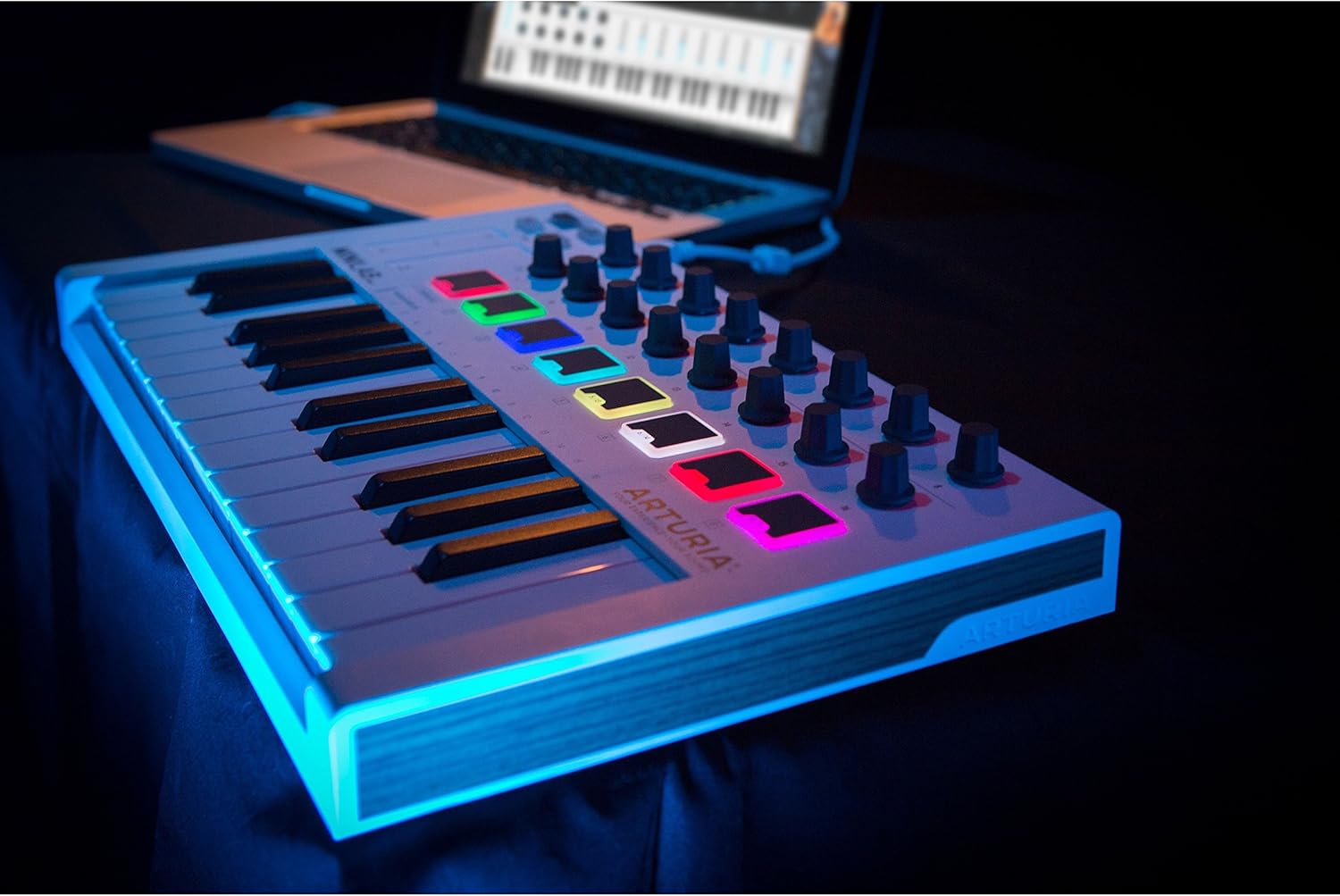 Arturia - MiniLab MkII - Portable MIDI Controller for Music Production, with All-in-One Software Package - 25 Keys, 8 Multi-Color Pads