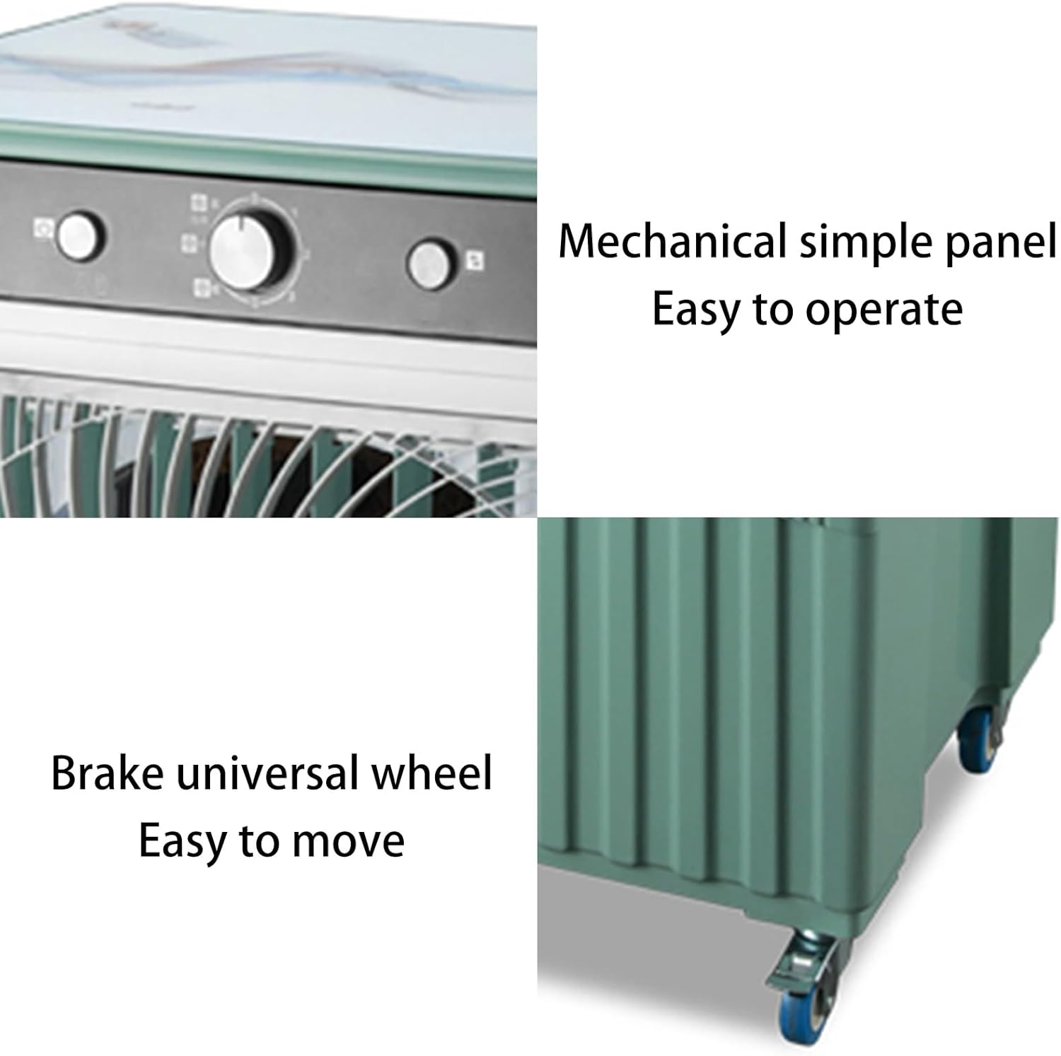 Portable Air Conditioners, Evaporative Air Cooler with 3 Wind Speed and Water Tank, Powerful Swamp Cooler for Room Office Garage Use