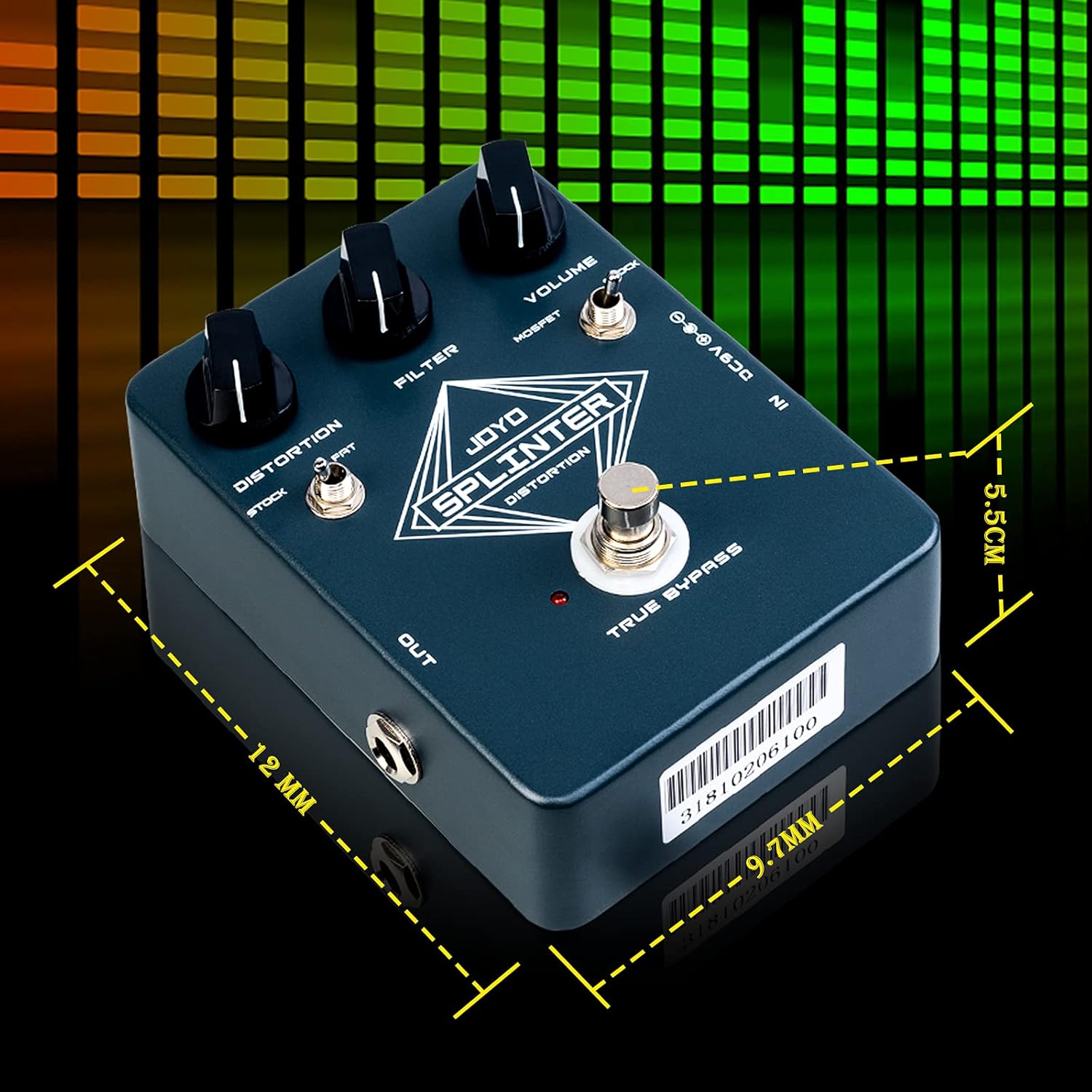 JOYO R-26 Bass Overdrive Amp Simulator Pedal and JF-21 Distortion Guitar Effect Pedal