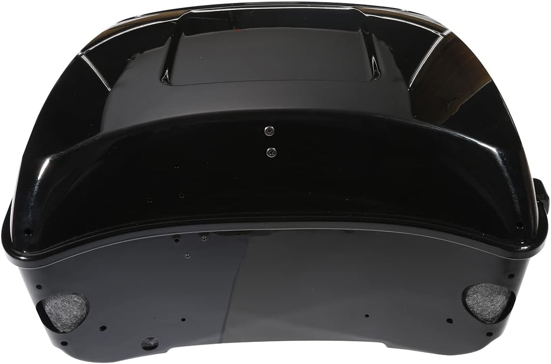Vivid Black King Motorcycle Pack Trunk Luggage w/Backrest Rack Light Speakers Fit for Harley 2014-2025 Touring Road King Street Glide Special FLHXS Electra Glide Ultra Classic