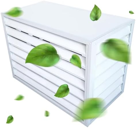 Outdoor Air Conditioner Cover For Outside Units, Window Aluminum Privacy Fence Panels, Trash Can Enclosure Flower Stand Decorative Air Conditioning Cover For Patio Lawn ( Color : White , Size : 2 3P