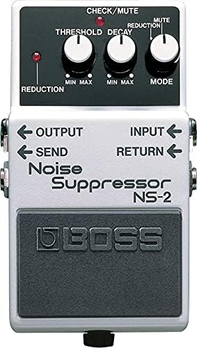Boss NS-2 Noise Suppressor Bundle with Gearlux Power Supply, Instrument & Patch Cable, and Picks