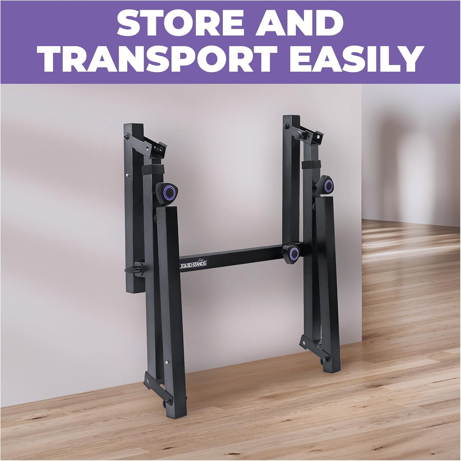 Liquid Stands Piano Keyboard Stand Foldable - 54 61 88 Key Z-Style Sturdy, Adjustable & Professional Electric Digital Piano Stand - Midi Portable heavy duty Keyboard Holder for Kids, Adults, Musicians