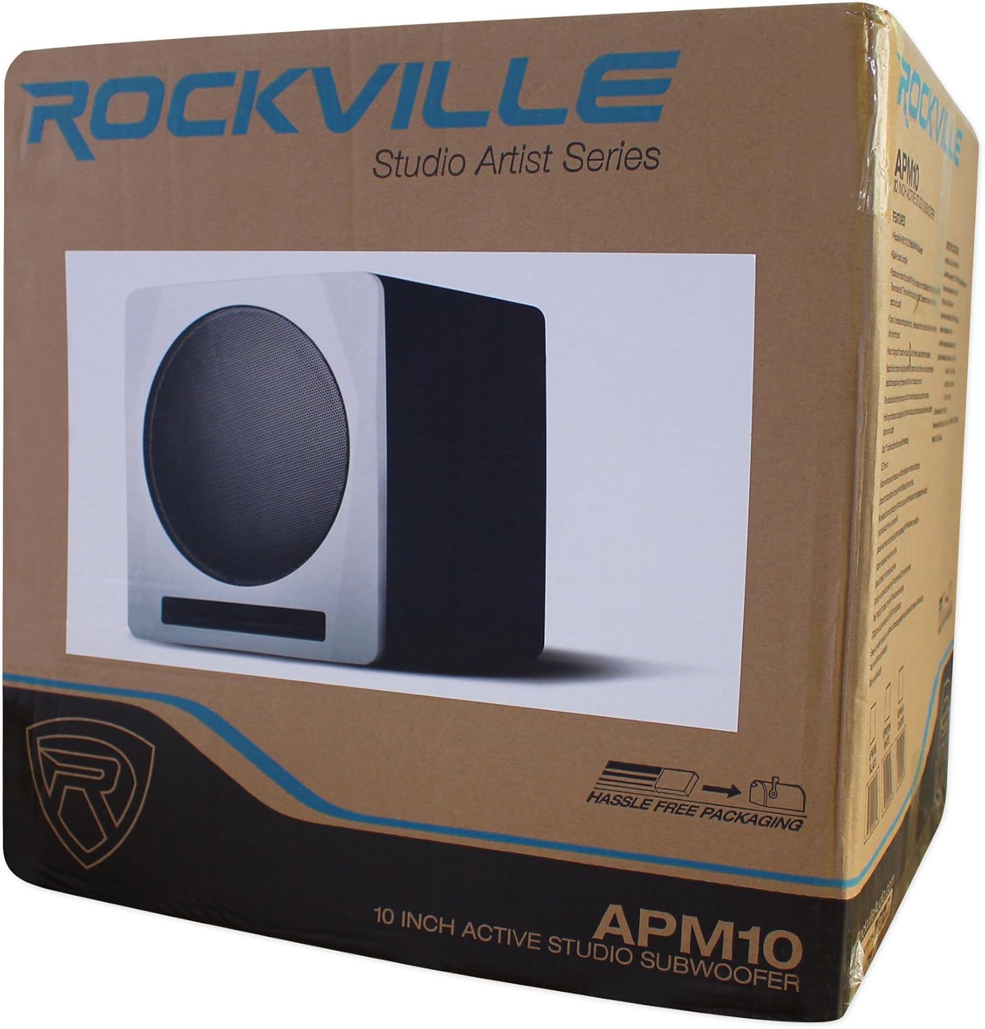 Rockville APM10W Active Studio Subwoofer in White, 10