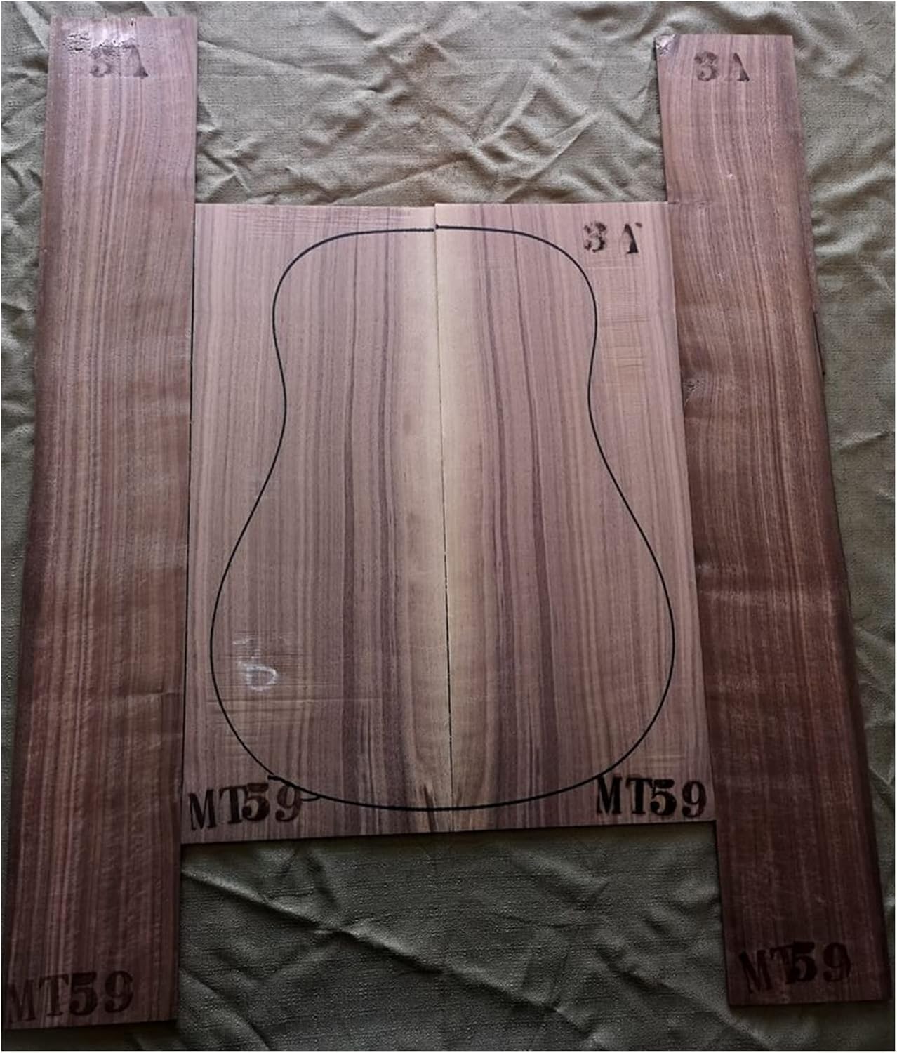 1 Set Guitar Back and Side Kit 41inch Guitar Panel Guitarra Making Material DIY Guitar Kit (Color : 23)