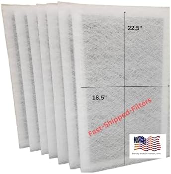 Fast-Shipped-Filters 7 Pack 20x25 Replacement Filter Pads Compatible with MicroPower Guard One Hour Air Cleaner 20x25 Refill White
