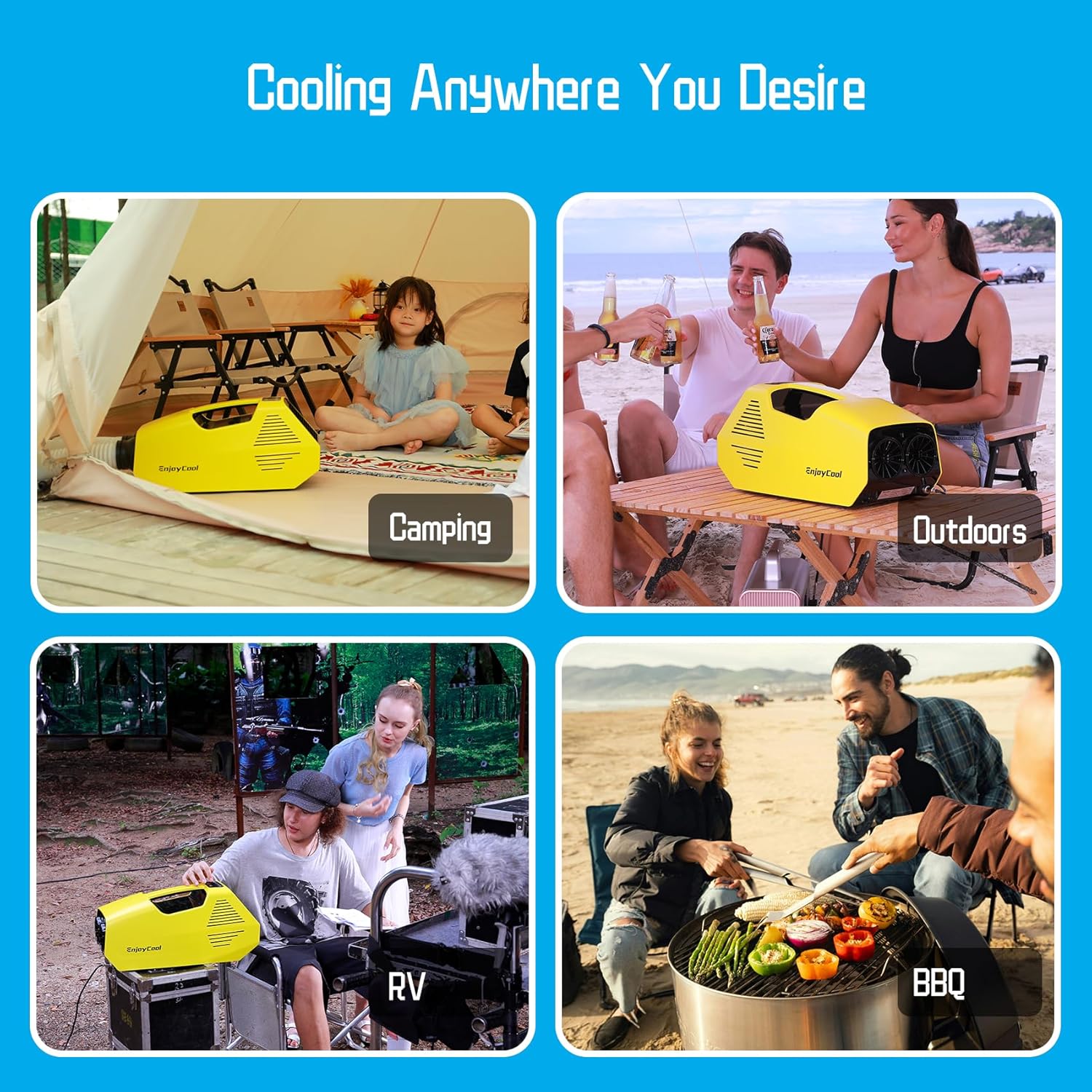 Portable Air Conditioners 2380BTU'S of Fast Cooling 240wh Add-On Battery with Extended Custom Run Times Ultralight Portable Air Conditioner Outdoor Air Conditioner Air Cooler Portable Air Conditioner