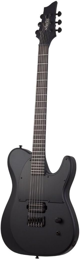 Schecter PT Black Ops 6-String Electric Guitar with Mahogany Body and Ebony Fingerboard (Satin Black Open Pore)