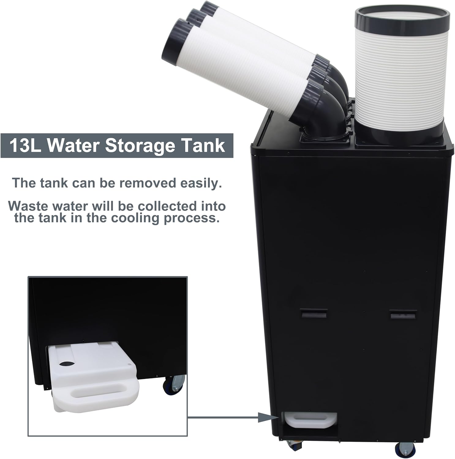 Industrial Spot Cooler Air Conditioner Commercial Mobile Outdoor Cooling Aircon 220V Columns Outlet 1000-1100m³/h Air Flow