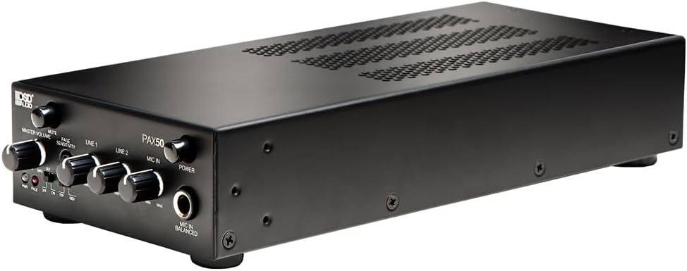 OSD Audio PAX-50 50W Commercial 70V Amplifier, 2 Channel, Class D - ¼ Rack Width, 1U Height