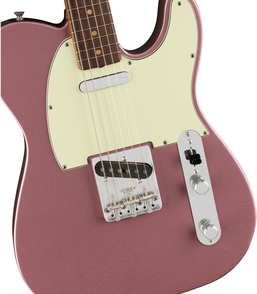 Fender Limited Vintera II Road Worn '60s Telecaster Electric Guitar - Burgundy Mist, Rosewood Fingerboard