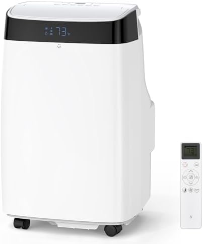 14000 BTU Portable Air Conditioners with Remote Control, 3-in-1 Free Standing Cooling AC Unit with Fan & Dehumidifier, Cools Room up to 750 sq.ft, Smart/Sleep Mode,3 Speed,Auto Swing, 24H Timer