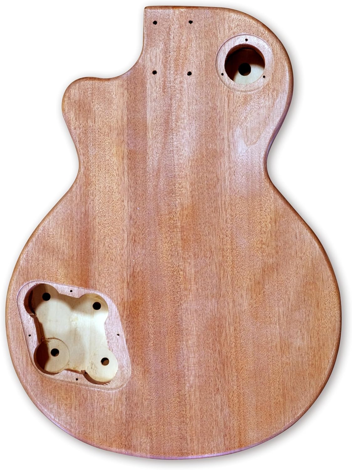 BexGears DIY Electric Guitar Kit, Natural, Right Handed, 6 String, H-H Pickup Configuration, Maple Neck, Okoume Body, Mahogany Top, Composite Ebony Fingerboard, Fixed Bridge