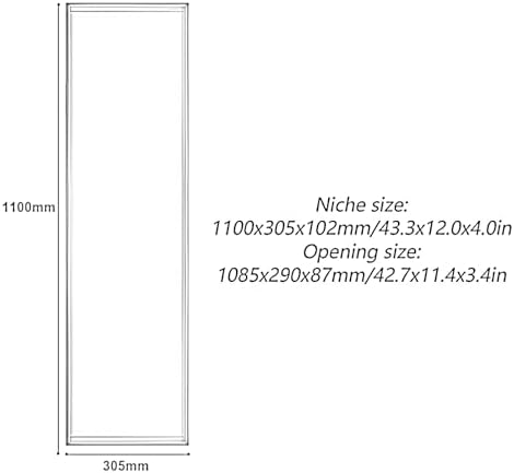 Shower Niche, Brushed Stainless Steel Shower Niche - Square Bathroom Shelf for Organizing Shampoo & Toiletries, 24