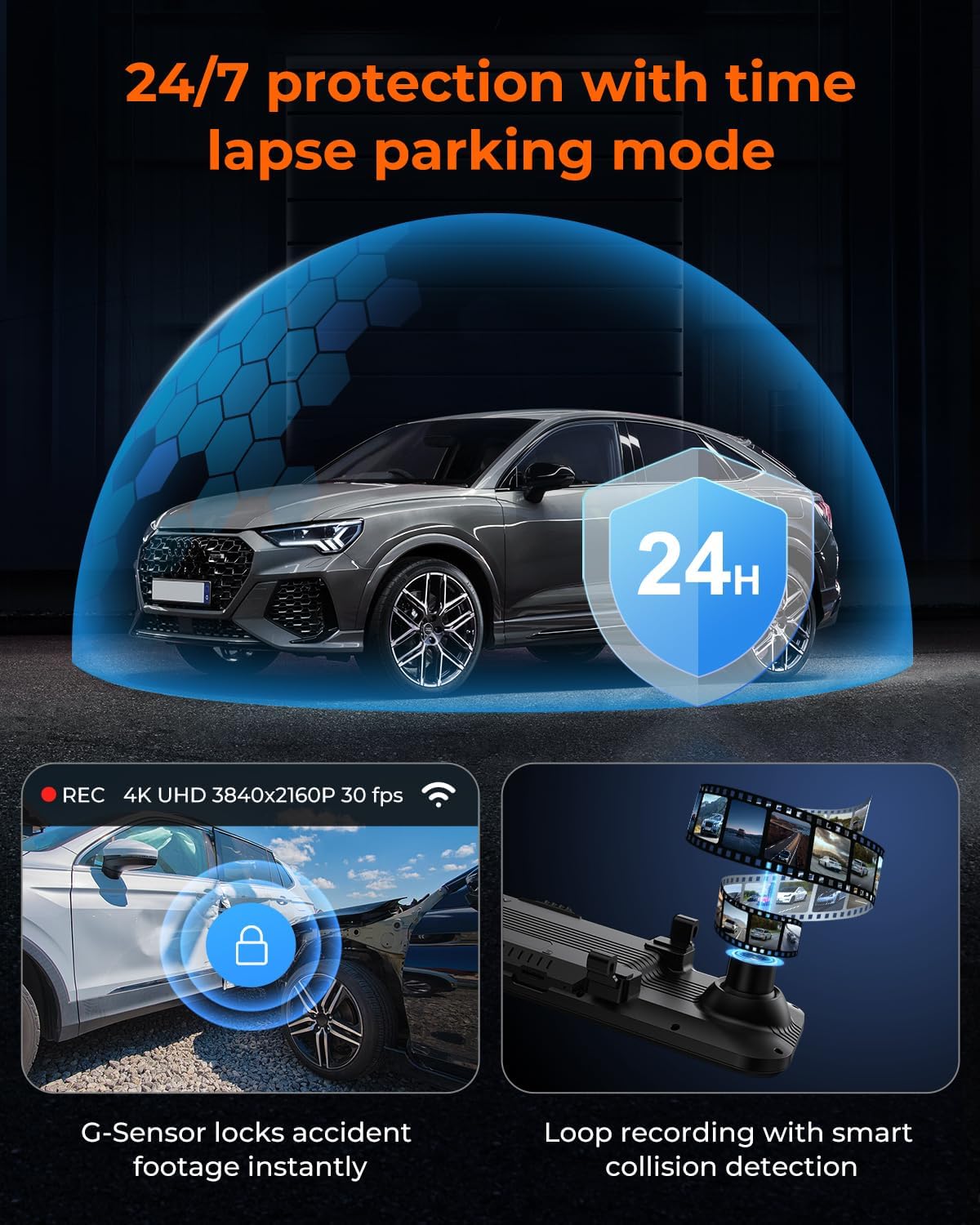 ACUMEN 4K Rear View Mirror Camera,Smart 12