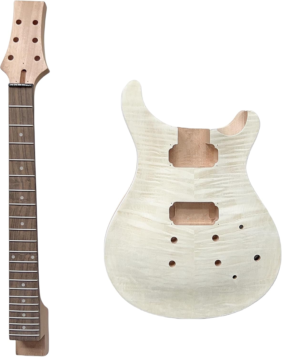 DBL PRS Style Electric Guitar Kits,DIY Electric Guitar,Mahogany Body and Neck Rosewood Fingerboard,Assembled and Painted by Yourself