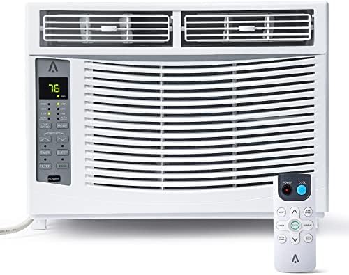 Acekool Smart Window Air Conditioner, 6000 BTU Air Conditioner Window Unit Remote/App Control and Dehumidify Function, Quiet Operation, Energy Savings, Cools 250 Sq.ft, 110-115V