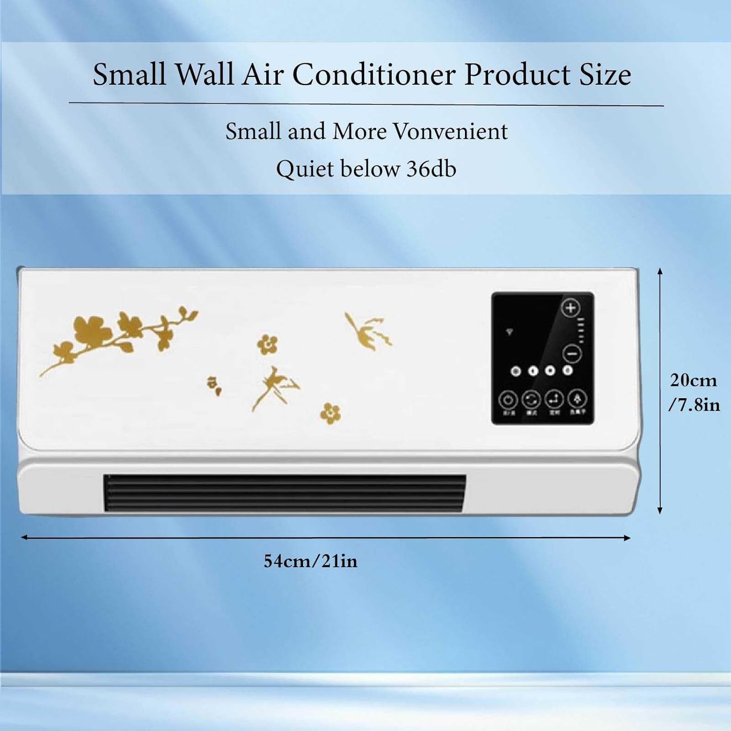 Portable Air Conditioner Split Max Multifunctional Cooling Air 3s Desktop Wall Mounted 2-in-1 Super Quiet Blow Cool Breeze & Heating, for Home, Office