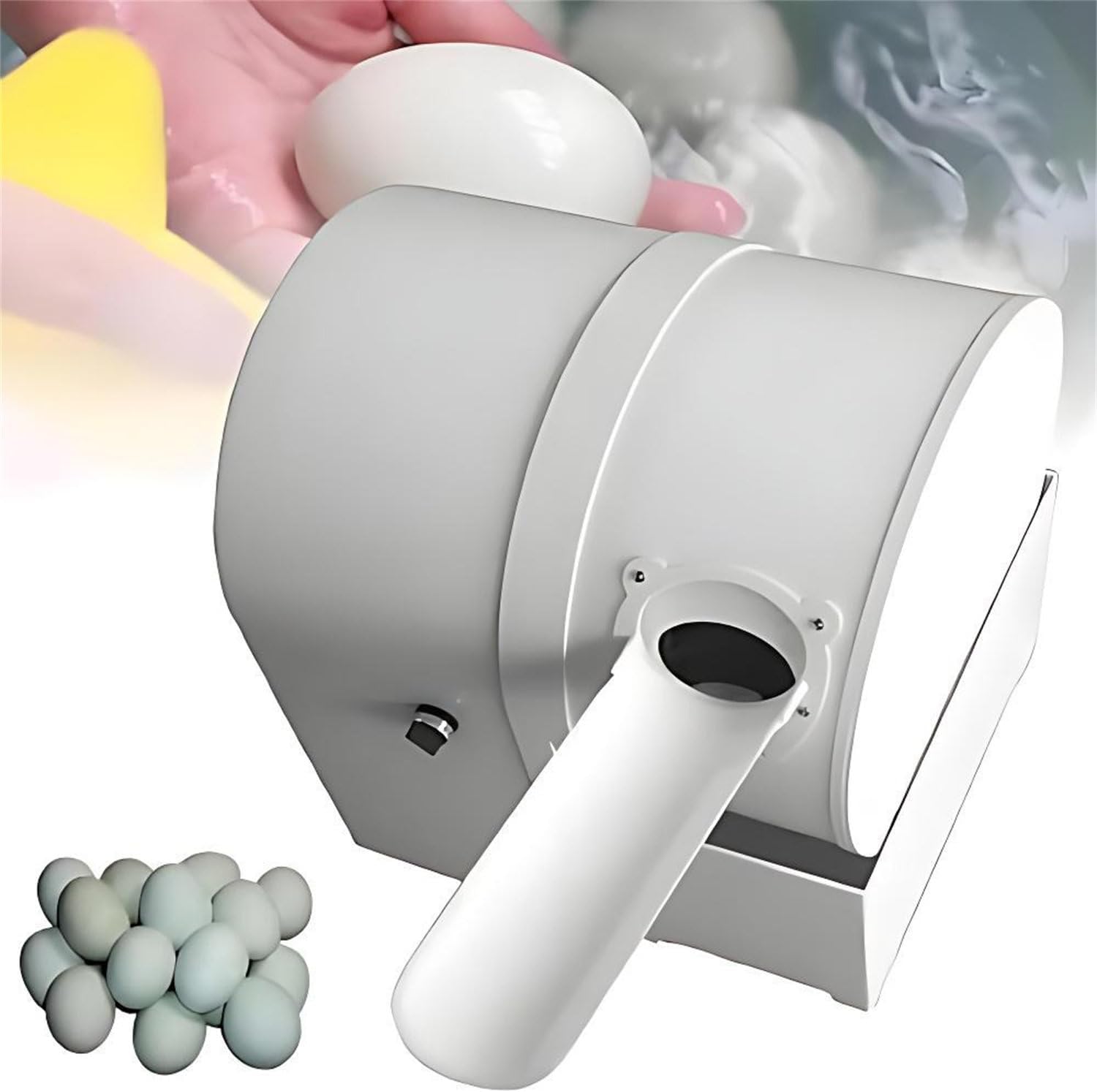 Automatic Electric Egg Washing Machine – 2300 Pcs/H Egg Washer with Roller Brush, Commercial Chicken Duck Goose Egg Brushing Machine Egg Cleaning Egg Wash Cleaning Machine