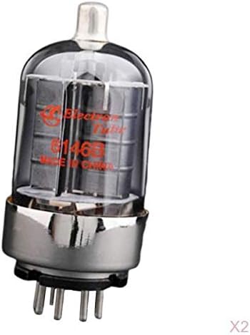 6146B Vacuum Tube Set of 2, Low-Noise High Power Audio Tube for Guitar Amplifier, HiFi Stereo Equipment, Metal Construction