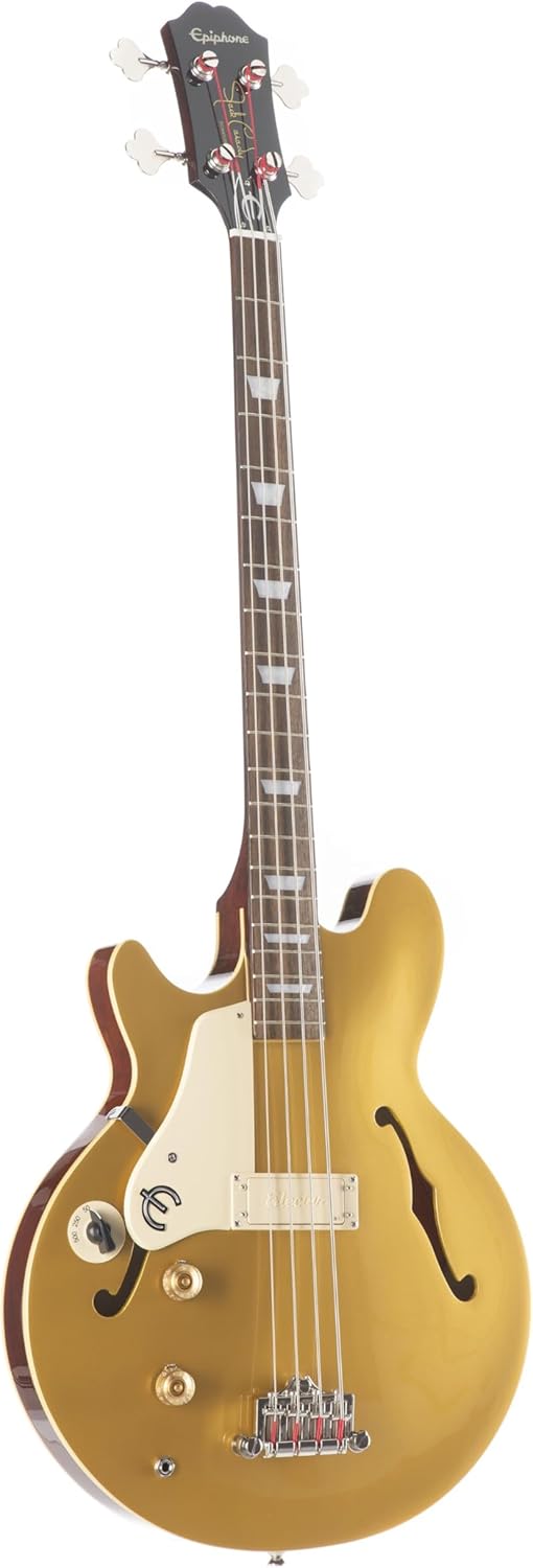 Epiphone Jack Casady Bass Guitar Lefty, Metallic Gold