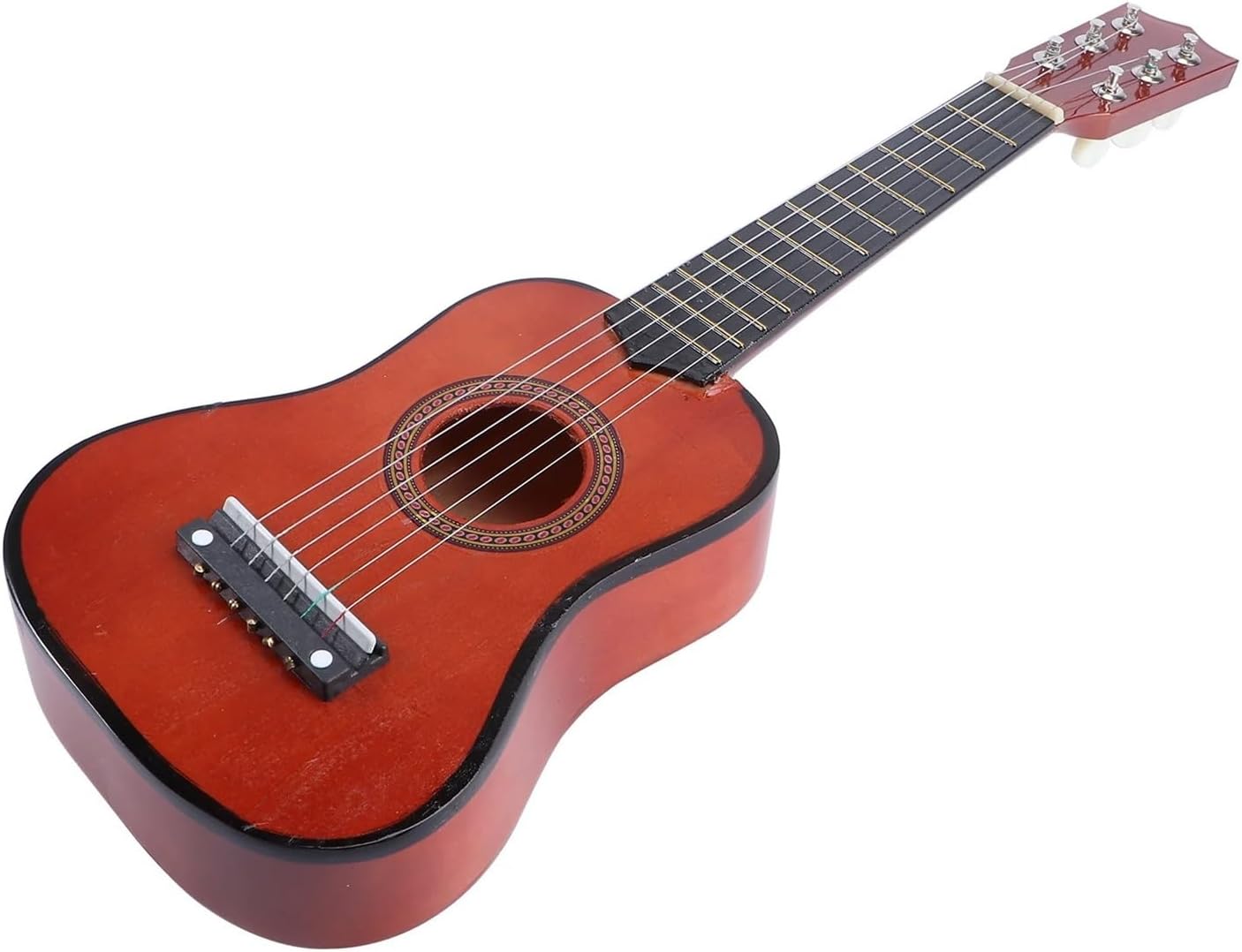 21 Inch Guitar Mini Guitar Musical Instrument Wooden Craft for Beginner Folk Guitar (Color : Coffee, Size : 21 Inch)