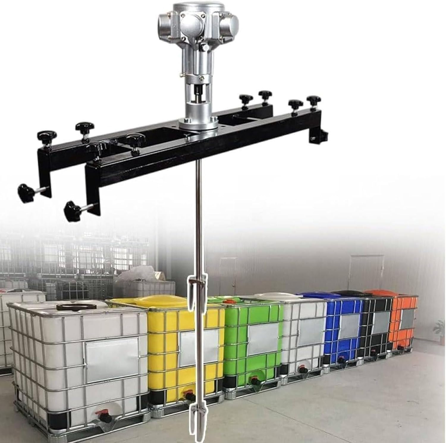 IBC Air Agitator,3/4HP Electric Tank Pneumatic Mixer Machine,Air Agitator Paint Mix Tool for Paint Coating Viscous Liquid Ink Dissolver